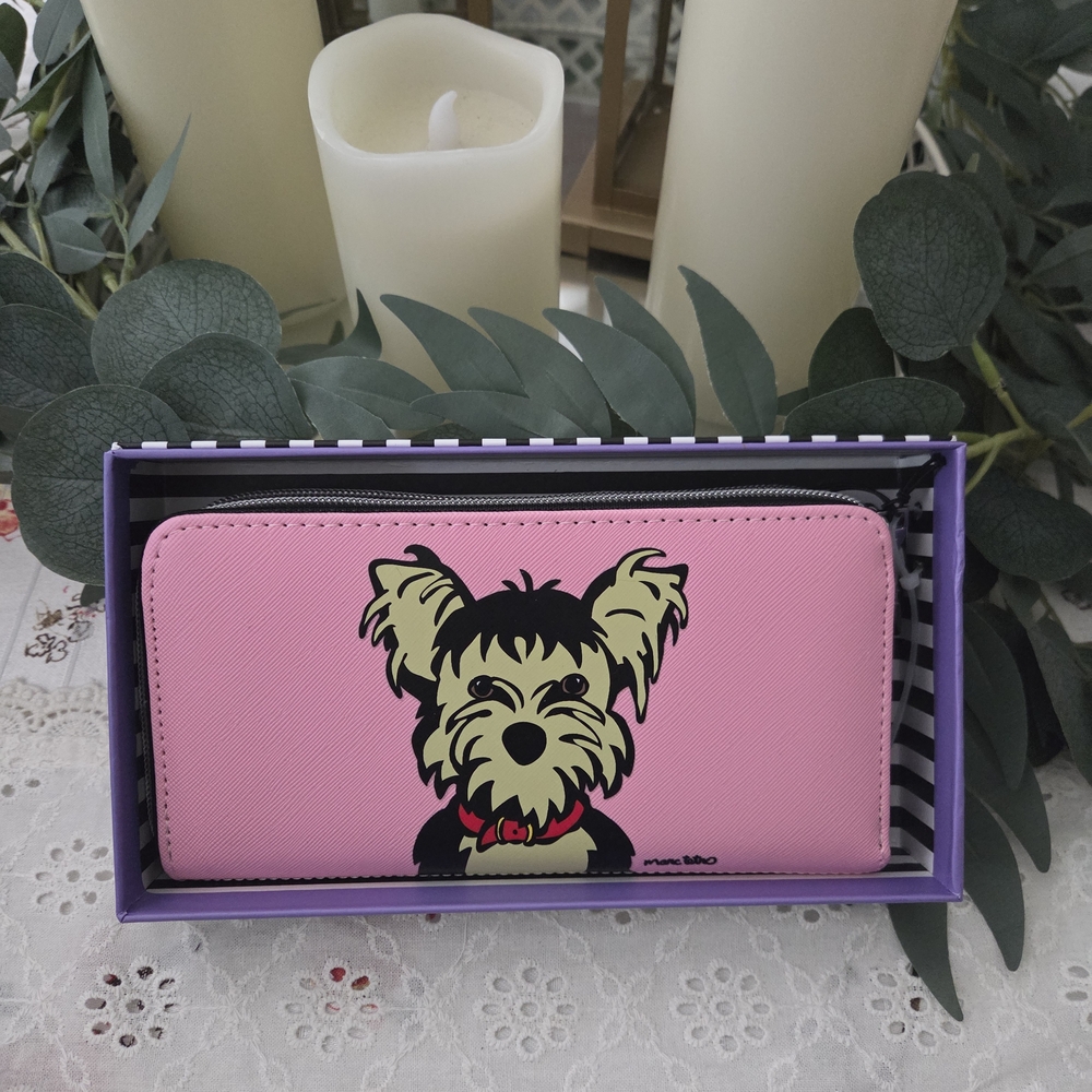 Marc Tetro Pink Wallet with Dog Design